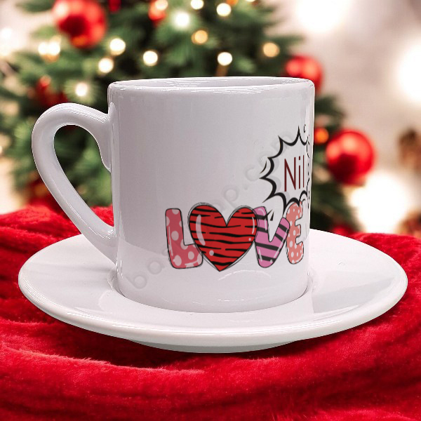 İsim Baş Harfli Love Tasarımlı Kahve Fincanı online tasarla