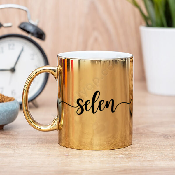 İsimli Gold Kupa Bardak online tasarla