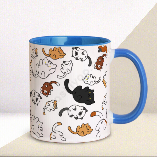 İsimli Kediler Baskılı Kupa online tasarla