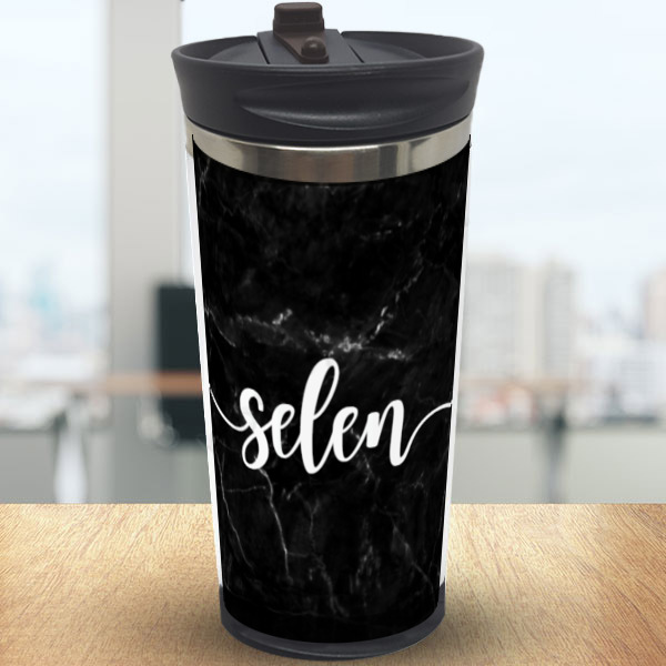 İsimli Mermer Desen Termos online tasarla