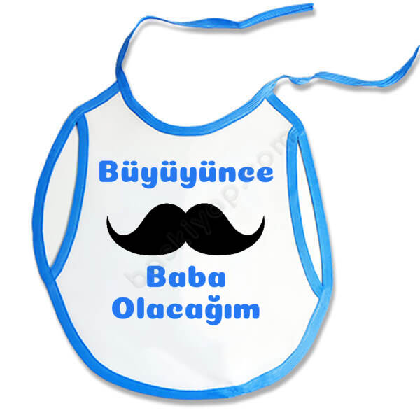 Büyüyünce Baba Olacağım Tasarımlı Mama Önlüğü online tasarla