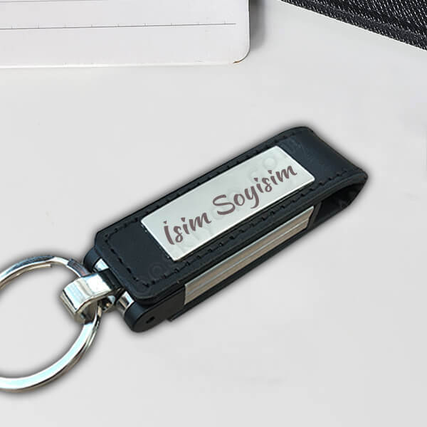 İsme Özel Metal Deri Usb Flash Bellek online tasarla