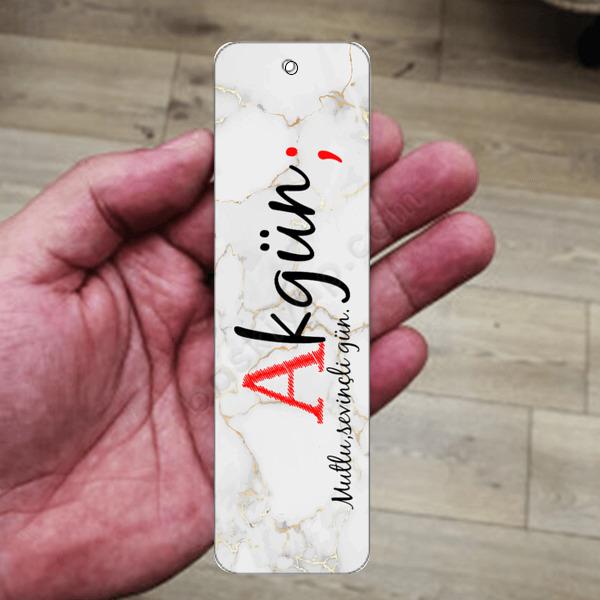 İsme Özel Metal Kitap Ayracı online tasarla