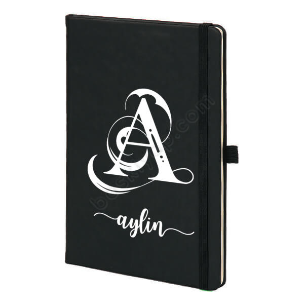 İsme Özel Siyah Ajanda online tasarla