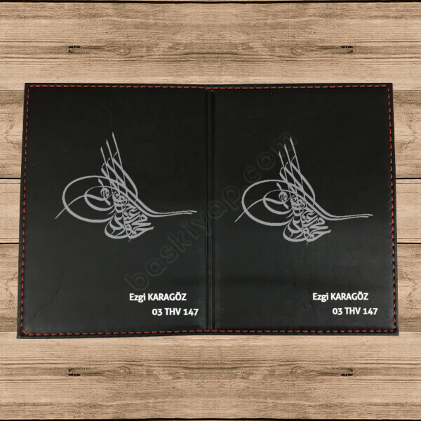 İsme Özel Termo Deri Siyah Ruhsat Kabı 3 online tasarla