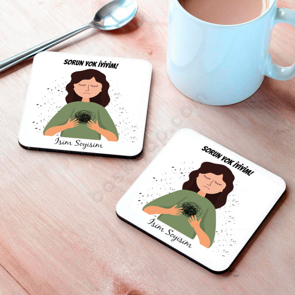 İyiyim Tasarımlı Bardak Altlığı online tasarla