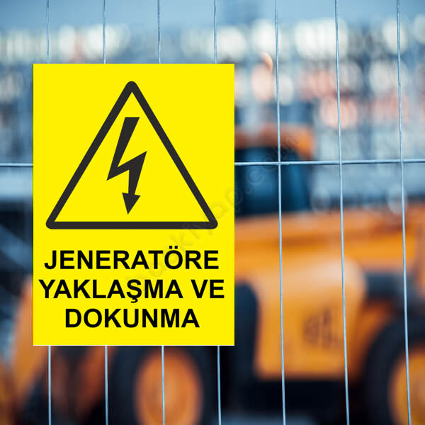 Jenaratöre Yaklaşma Ve Dokunma Etiketi online tasarla