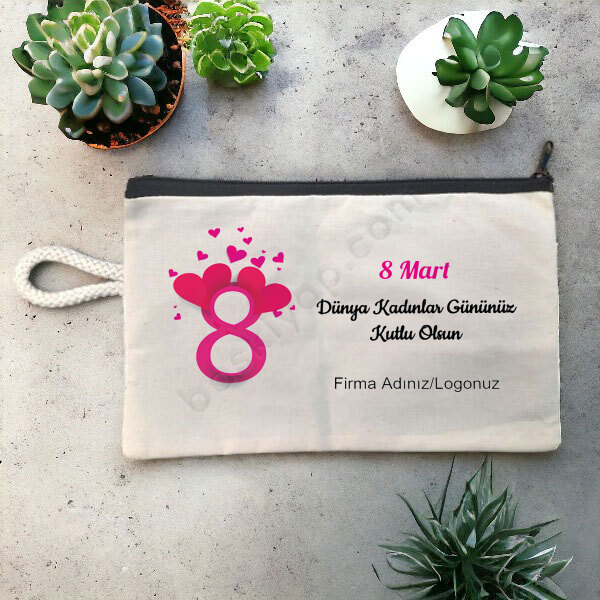 Kadınlar Günü Hediyelik Bez Kalemlik online tasarla