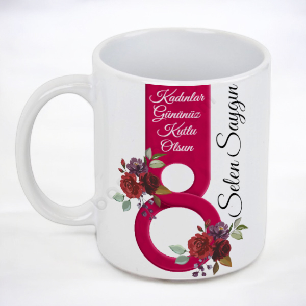 Kadınlar Günü Temalı Kurumsal Kupa Bardak online tasarla