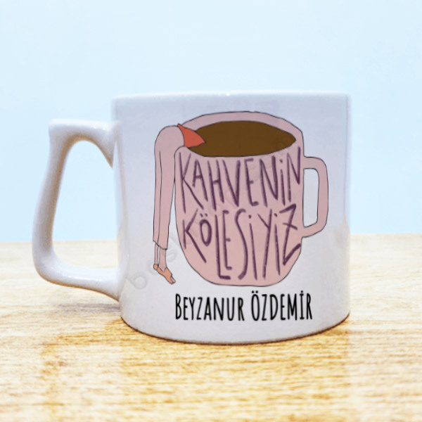 Kahvenin Kölesiyiz Kişiye Özel Porselen Kahve Fincanı online tasarla