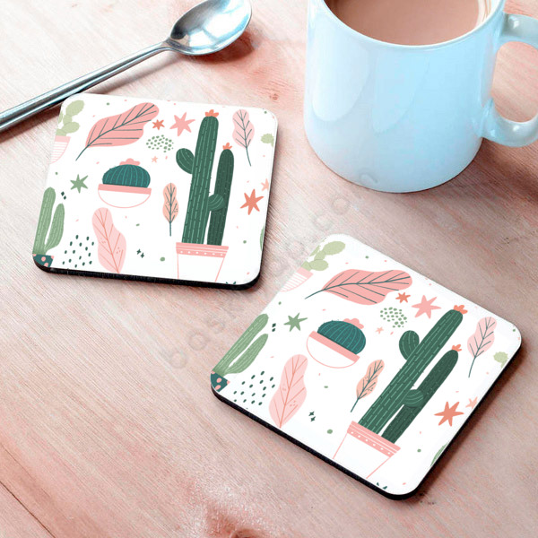 Kaktüs Tasarım Bardak Altlığı online tasarla