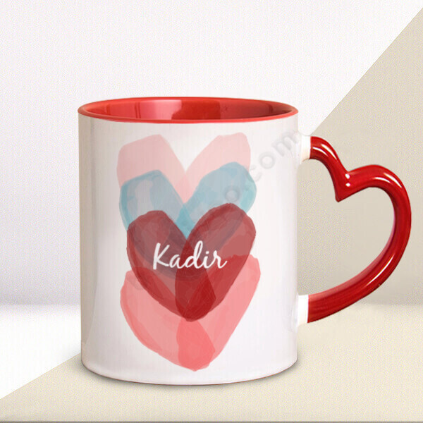 Kalp Desenli Kupa online tasarla