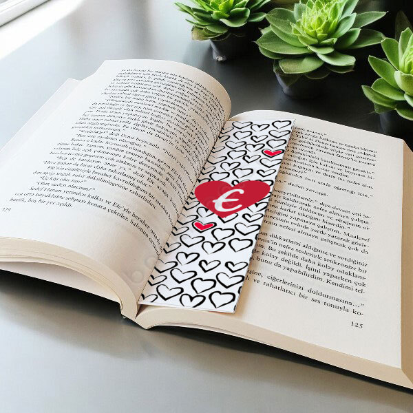 Kalpli Harf Kitap Ayracı online tasarla