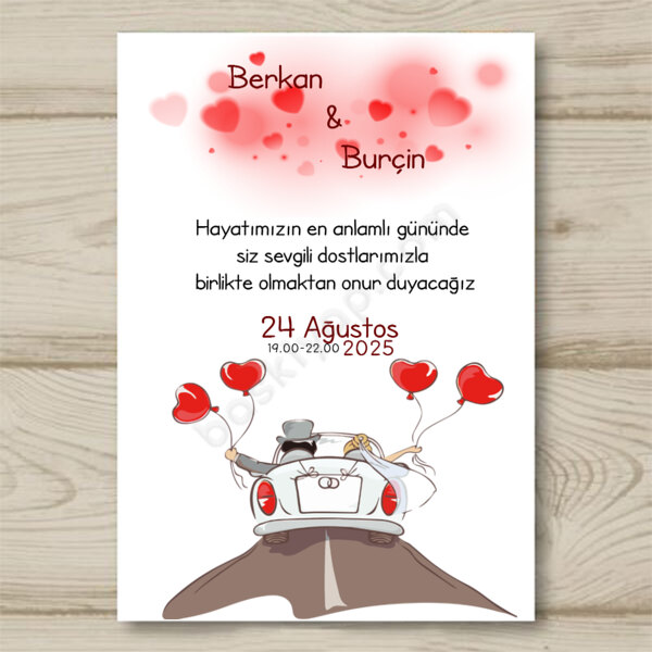 Kalpli Kraft Davetiye Tasarımı online tasarla