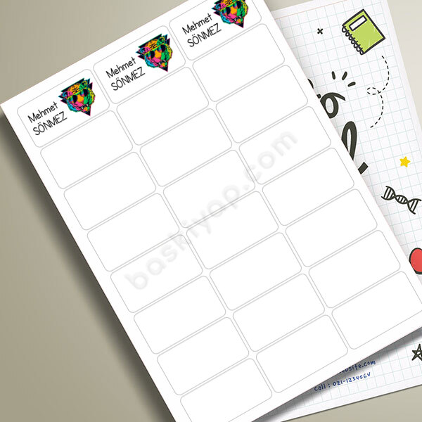 Kaplanlı Okul Etiketi online tasarla