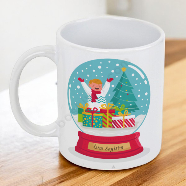 Kar Küresi Tasarımlı Kupa online tasarla