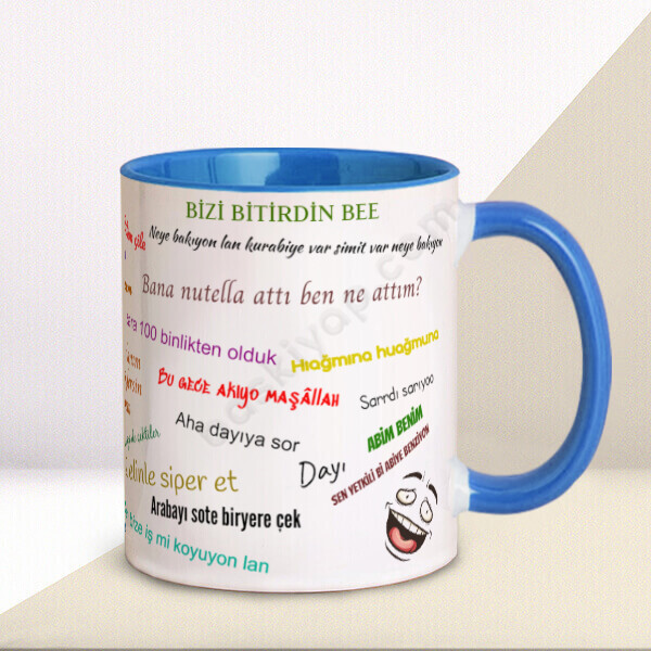 Karışık Sözler Tasarımlı Kupa online tasarla