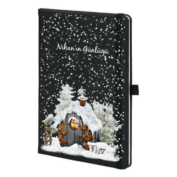 Karlı Ev  Tasarım Baskılı Defter online tasarla