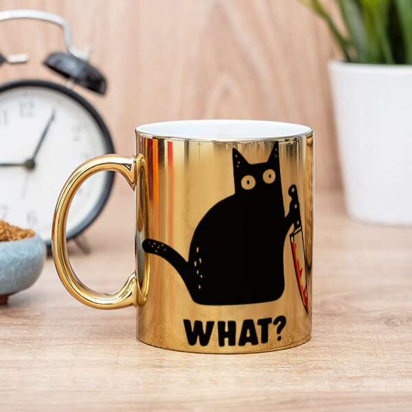 Katil Kedi Temalı Gold Kupa online tasarla