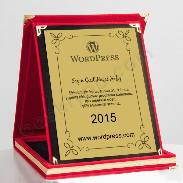 Katılımcı Teşekkür Plaketi Örneği online tasarla