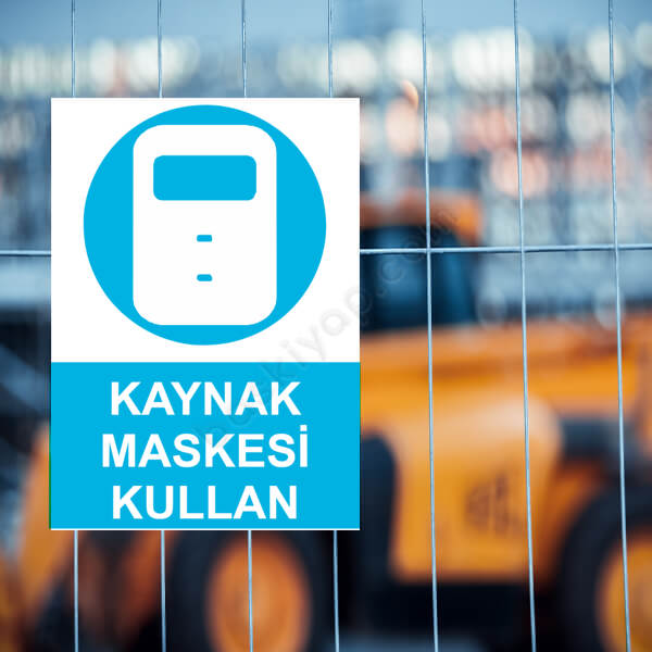 Kaynak Maskesi Kullan Etiketi online tasarla