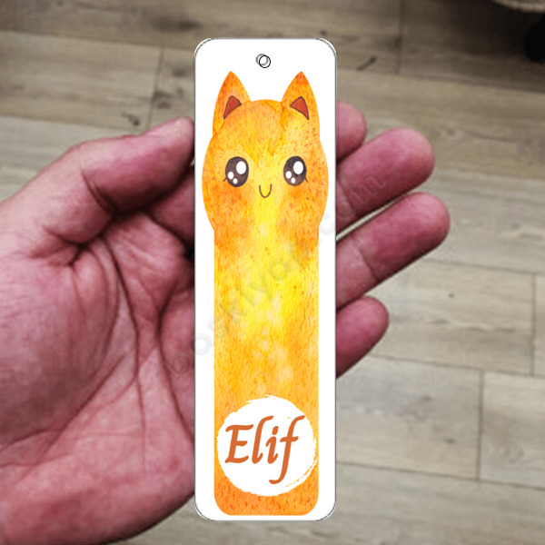 Kedi Tasarımlı Metal Kitap Ayracı online tasarla