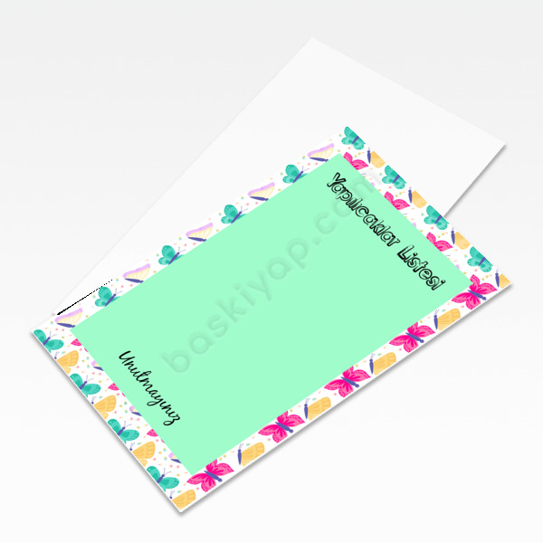 Kelebek Tasarımlı Unutmayınız Kartı online tasarla