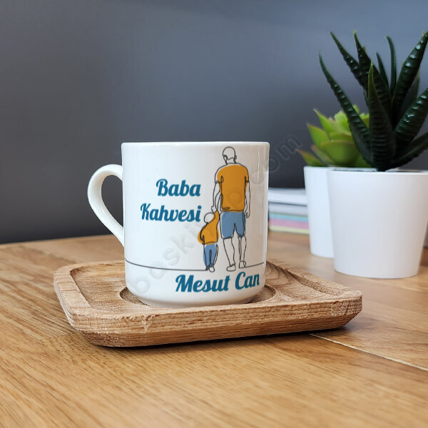 Kendin Tasarla Ahşap Altlıklı Türk Kahvesi Fincanı online tasarla