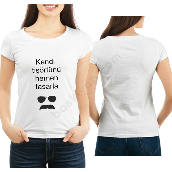 Kendin Tasarla - Beyaz Kadın Tişört online tasarla