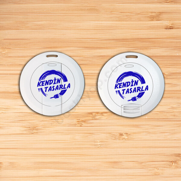 Kendin Tasarla Kişiye Özel Yuvarlak Kart Usb Flash Bellek online tasarla