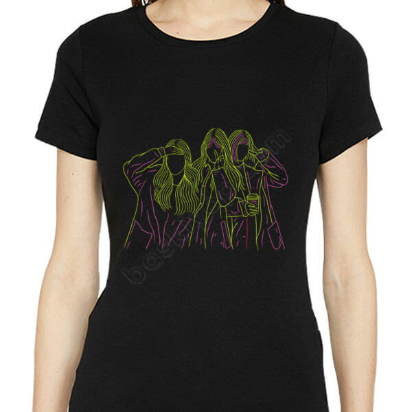 Kendin Tasarla Siyah Kadın Tişört online tasarla