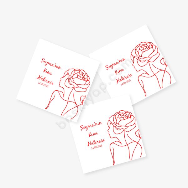 Kına Hediyelik  Marka Etiketi Oval Kesim online tasarla