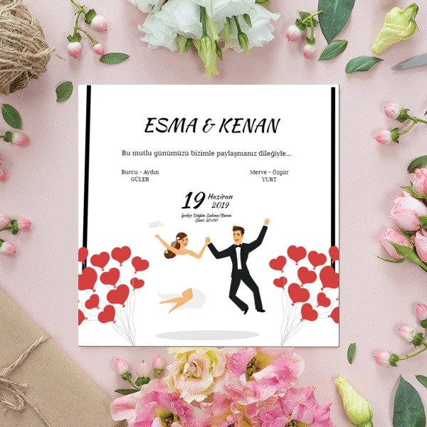 Kırmızı Balonlu online tasarla