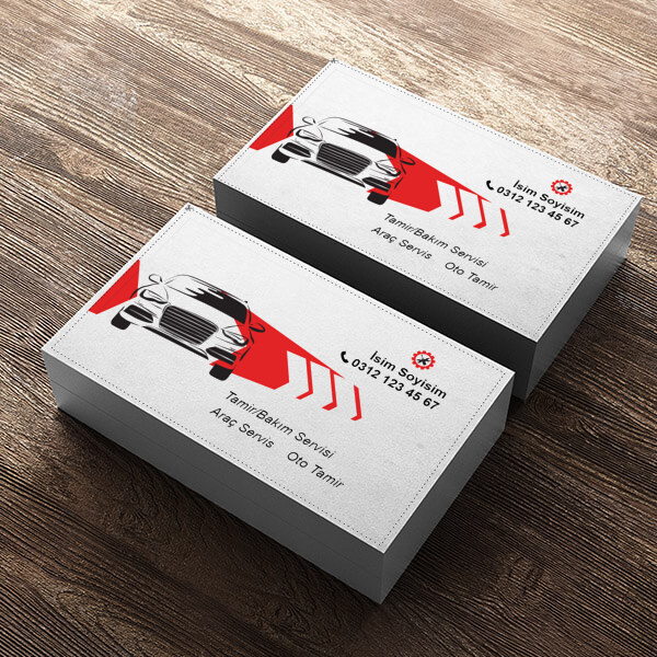 Kırmızı Beyaz Oto Tamir online tasarla