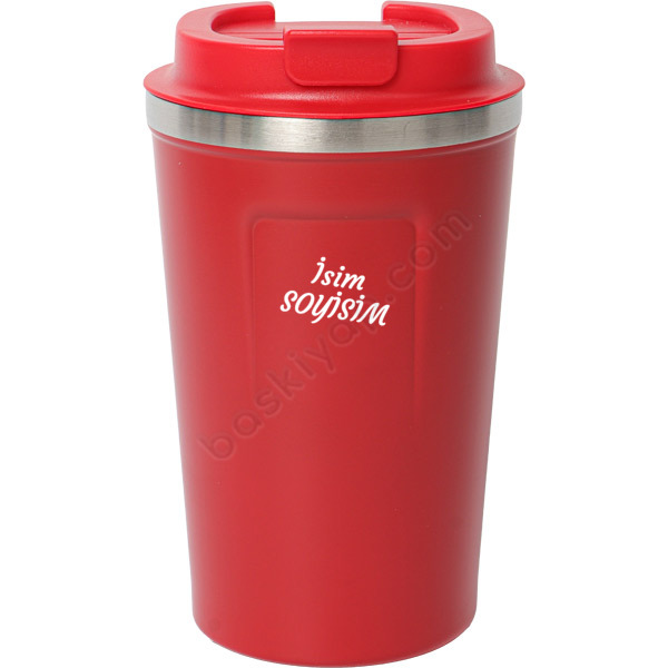 Kırmızı Çelik Termos Kilitli Mug 380 Ml online tasarla