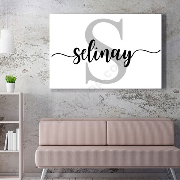 Kişiye Özel Baş Harfli Kanvas Tablo online tasarla