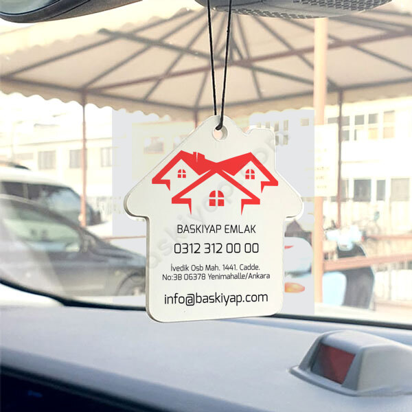 Kişiye Özel Baskılı Ev Şekilli Dikiz Aynası Süsü Kendin Tasarla | 16160 online tasarla