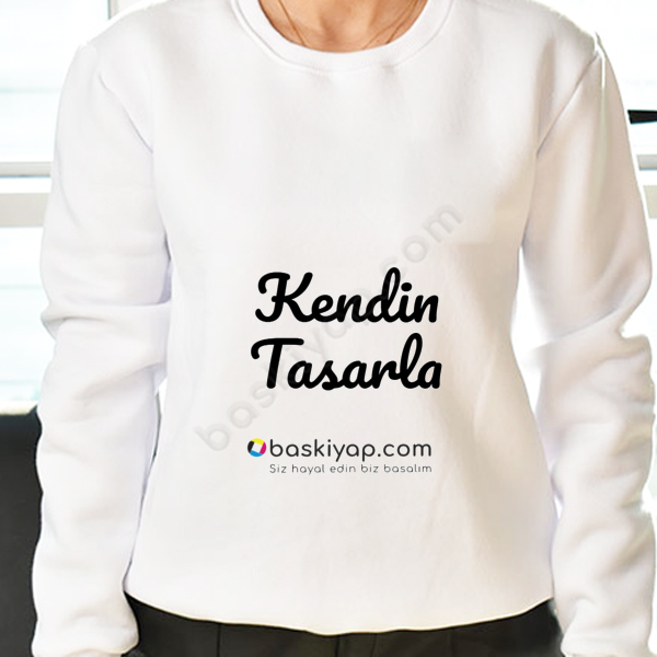 Kişiye Özel Baskılı Sweatshirt Bisiklet Yaka online tasarla