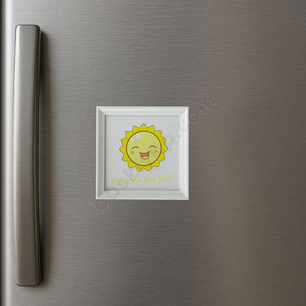 Kişiye Özel Çerçeveli Daire Magnet-2351 Kendin Tasarla | 15444 online tasarla