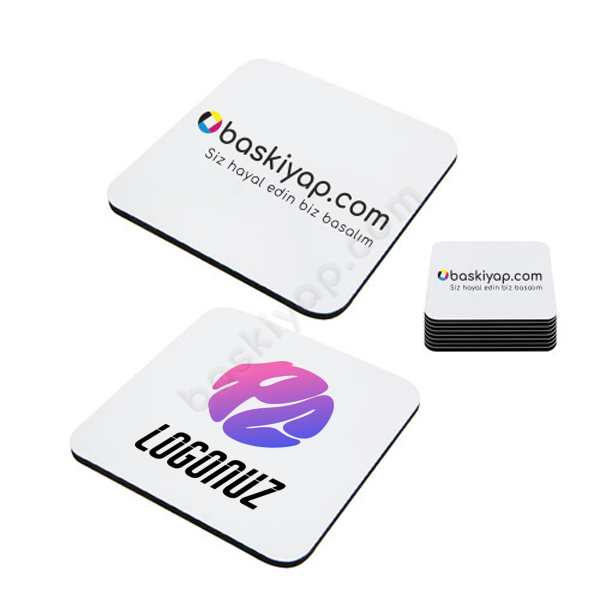 Kişiye Özel Dikdortgen Bardak Altlığı 7,5X7,5Cm online tasarla