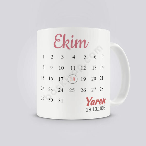 Kişiye Özel Doğumgünü Tasarım Beyaz Kupa online tasarla