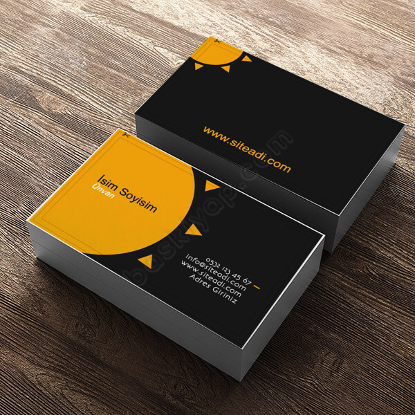 Kişiye Özel Güneş Temalı Kartvizit online tasarla