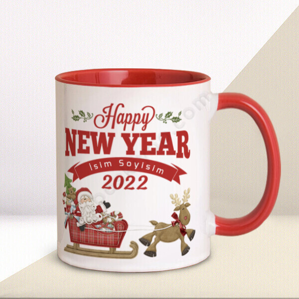 Kişiye Özel Happy New Year Tasarımlı Kupa online tasarla