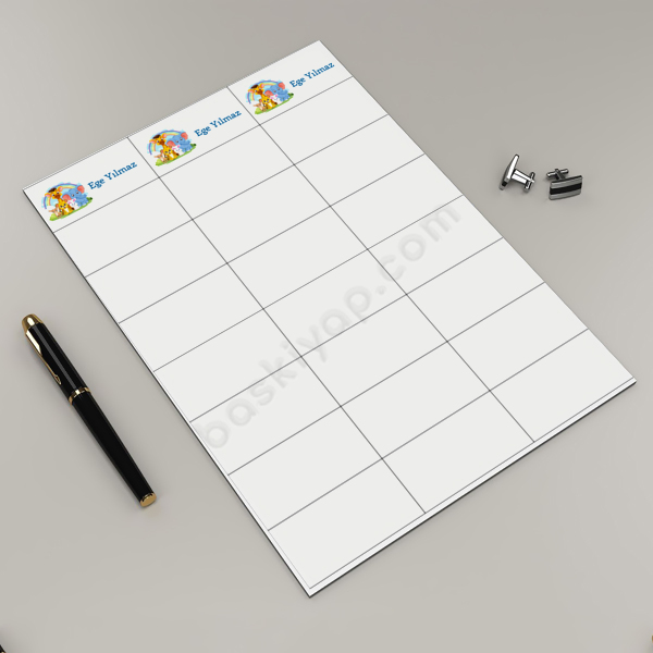 Kişiye Özel Hayvanlı Okul Etiketi online tasarla