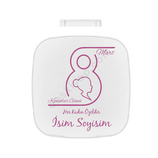 Kişiye Özel Kare Beyaz Makyaj Aynası online tasarla