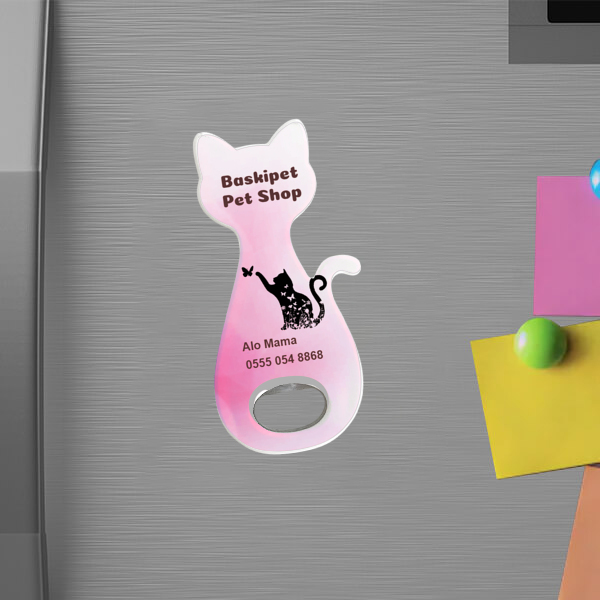 Kişiye Özel Kedi Magnet Açacak Kendin Tasarla | 15420 online tasarla