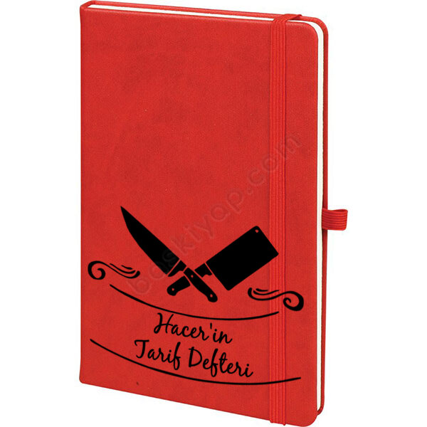 İsme Özel Kırmızı Defter Ajanda online tasarla