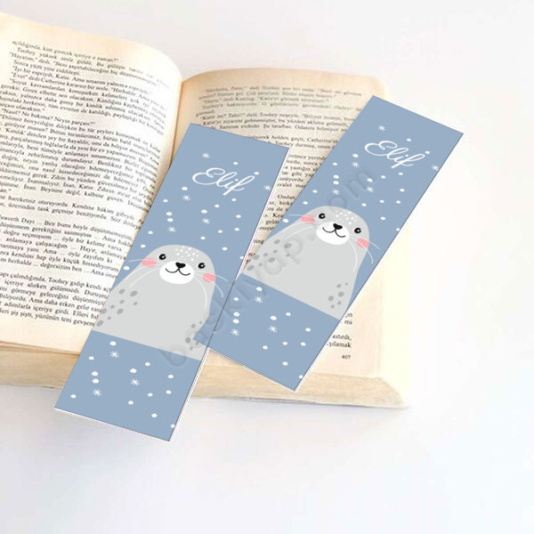 Fok Balıklı Kişiye Özel Kitap Ayracı online tasarla