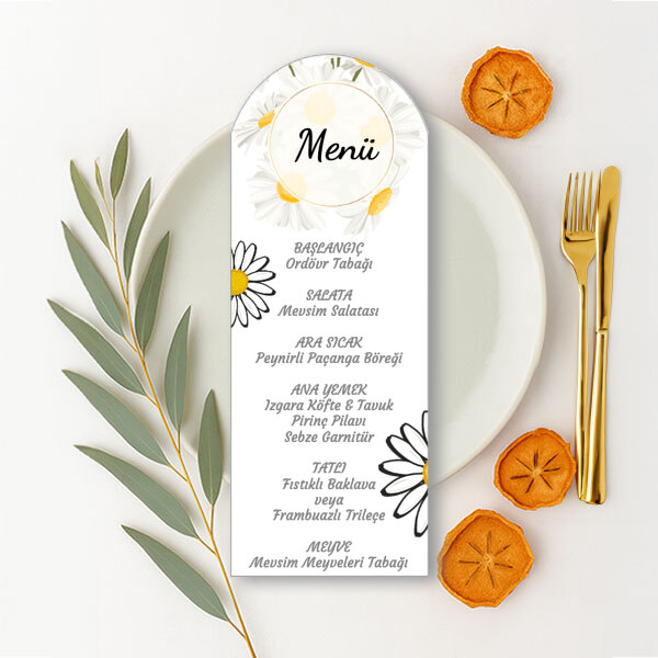 Kişiye Özel Menü Kartı Kendin Tasarla | 15489 online tasarla