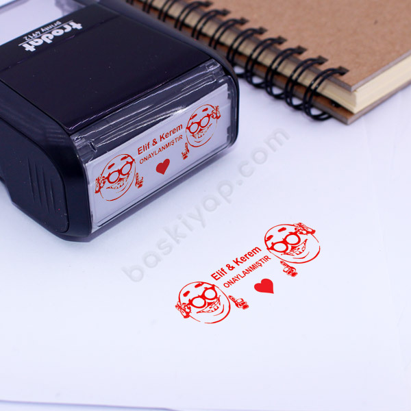 Kişiye Özel Sevgililer Günü Hediyesi Aşk Tescili Kaşesi online tasarla